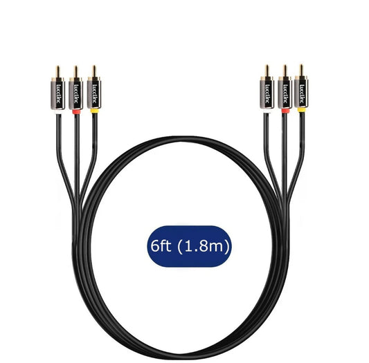 3RCA to 3RCA M/M Stereo Audio Cable