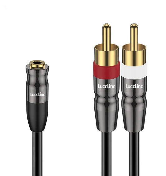 1/8 inch to Dual 2RCA Audio Cable