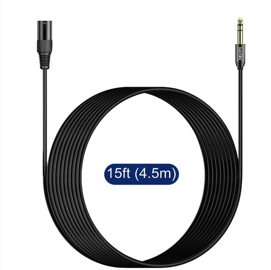 TRS 6.35 mm to XLR Male to Male Balanced Interconnect Cable