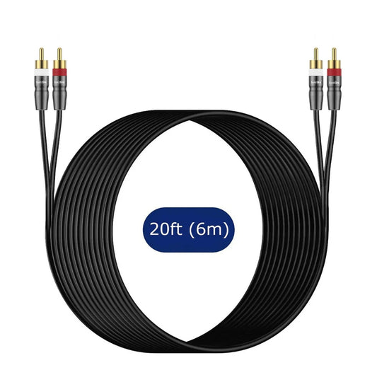 2 RCA Male to 2RCA Male Stereo Audio RCA Cable