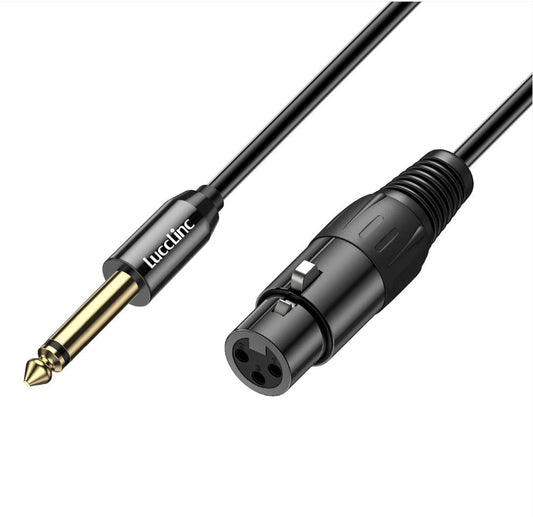 6.35 mm 1/4 TS to XLR M/F Unbalanced Audio Microphone Cable