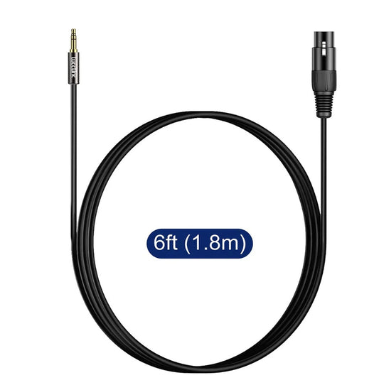 XLR Female to 1/8 inch TRS Male Balanced Microphone Cable