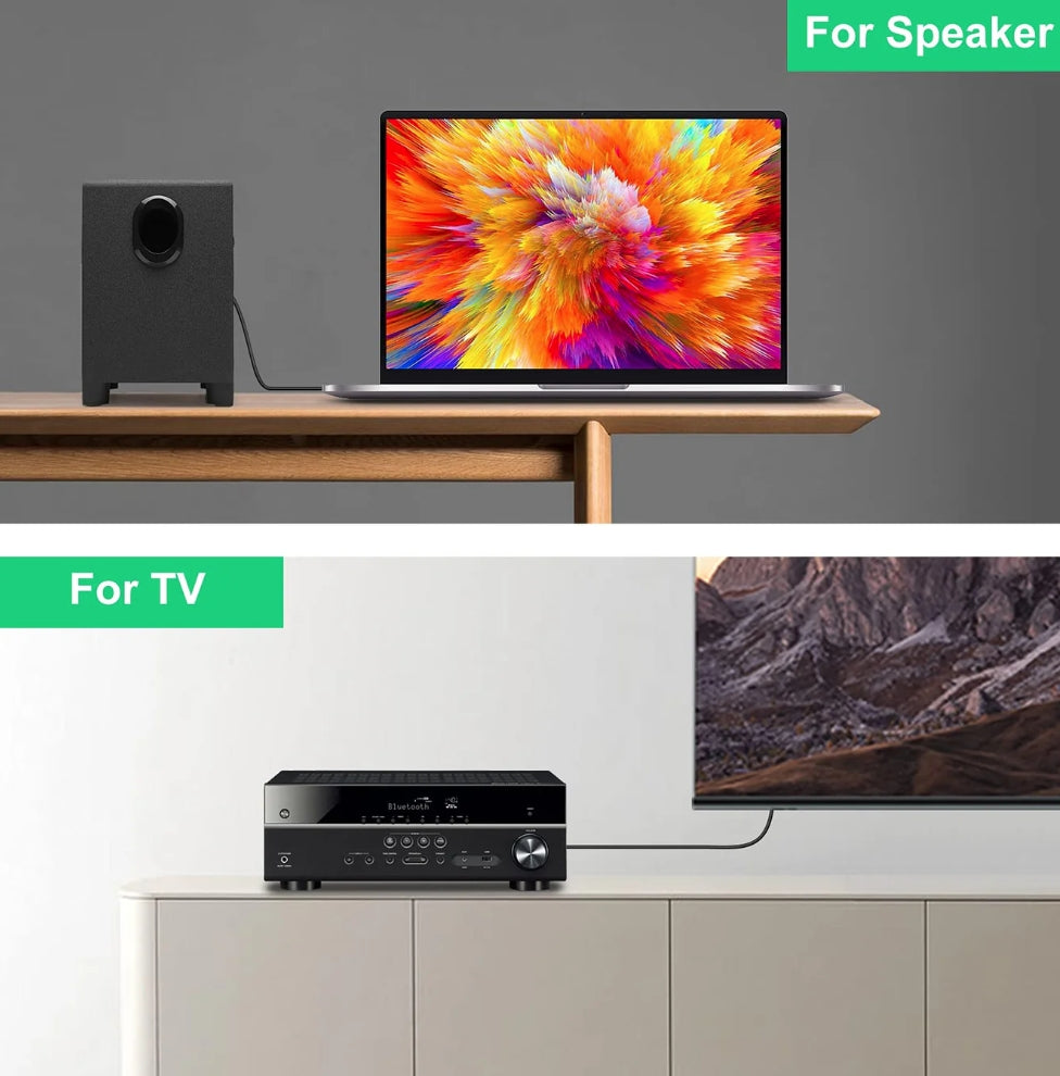 RCA Audio Cable, 3.5mm Male to 2 RCA Phono Male Stereo Audio Adapter Aux Cable