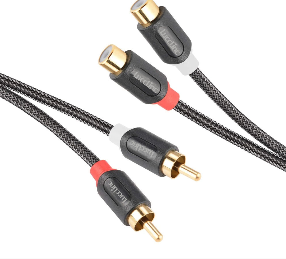 2RCA M/F Audiowave Series Audio Extension Cable with Nylon Braid