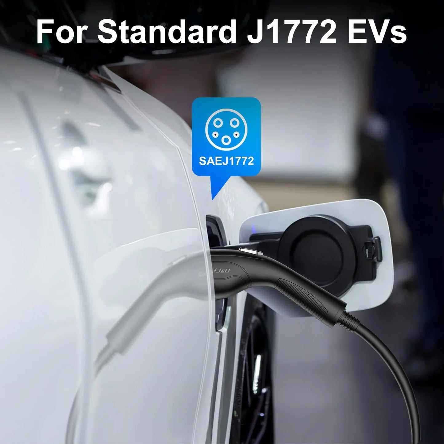 EV Type 2 Charger Holder with Hook for IEC 62196-2 Connectors