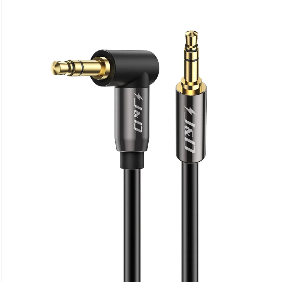 3.5 mm Stereo Audio Aux Cable 90 Degree Right Angle