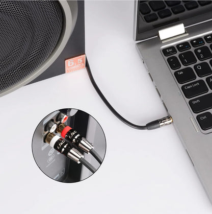 J&D 1/8 inch Male to 2 RCA Male Stereo Audio Cable
