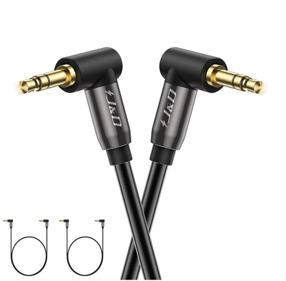 3.5 mm Stereo Audio Aux Cable 90 Degree Right Angle