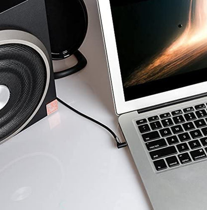 3.5 mm Stereo Audio Aux Cable 90 Degree Right Angle