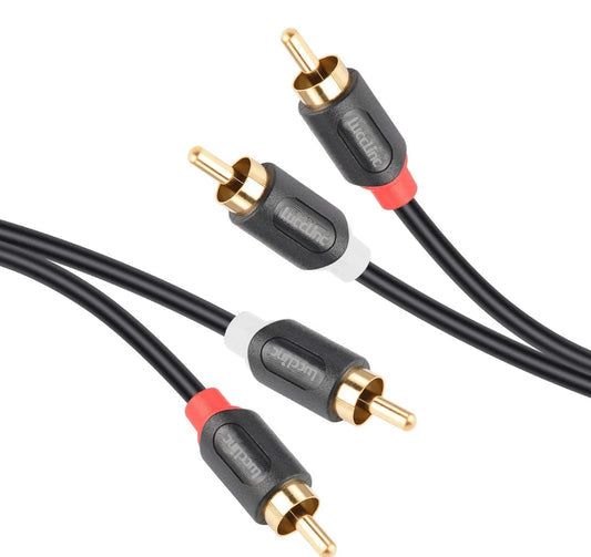 2RCA Male to 2RCA Male Stereo Audio Cable with Nylon Braid