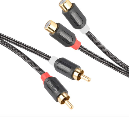 2RCA M/F Audiowave Series Audio Extension Cable with Nylon Braid