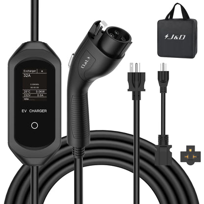 Save 60% - US EV Type 1 Charger with NEMA 6-20 plug 110-240V 16A SAE J1772 Standard